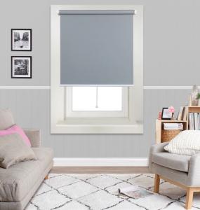China Blackout Fabric Roller Blinds For Windows Grey Childproof Anti UV SGS Approved factory