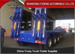 13 Meters Transport Excavators 3 Axle Low Flatbed Trailer