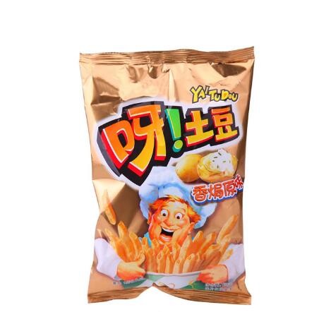 Heat Sealing Custom Printed Snack Food French Fries / Frozen Potato Chips Packaging Bag