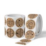 0.04mm Christmas Gift Xmas Custom Sticker Labels 60g/Roll