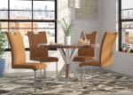 Taupe Faux Leather 60KGS 0.25CBM 43cm Upholstery Dining Chair