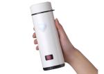 Luxury hot water drinking bottle vacuum stainless steel led heart cup