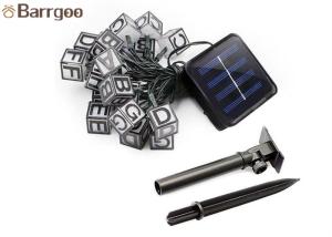 China Outdoor Solar LED Christmas Lights Letter String 4 - 8h Charging Time High Energy Conversion factory