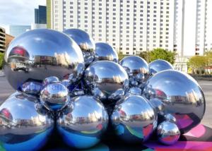 China Decoration Colorful PVC Inflatable Reflective Ball Christmas Mirror Sphere 3m 700w factory