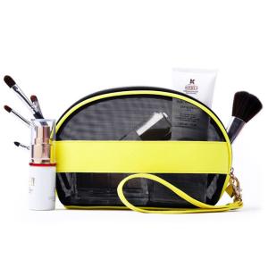 China Fashion Standard Size Splicing Design Cosmetic Pouch Bag Eco Friendly factory