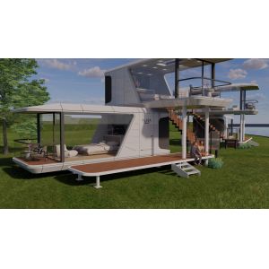 Smart System Container Capsule House With Balcony Luxury Design B&B Mobile Home