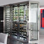 Wall Hanging Stainless Steel Wine Cabinet luxury Custom For Hotel