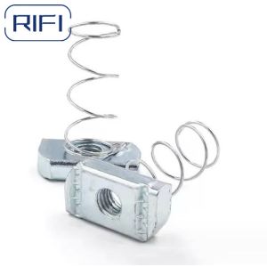 China Electro Galvanizing Unistrut Channel Accessoires Spring Nut M6 M8 M10 on sale