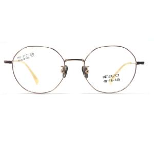 China MD124 Metallic Optical Frames in Round Shape Metallic Design factory