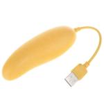 Gift Yellow Mango Shape Usb 2.0 Hi Speed 4 Port Mini Hub