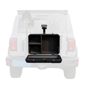 China Tailgate Outside Storage Box for Wrangler JL JK Tank 300 BJ40 Made of AL6063-T6 Material factory