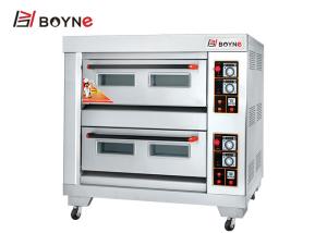 China Stainless Steel Deck Oven 220v / 380v Two Deck Two Trays for Hotel factory