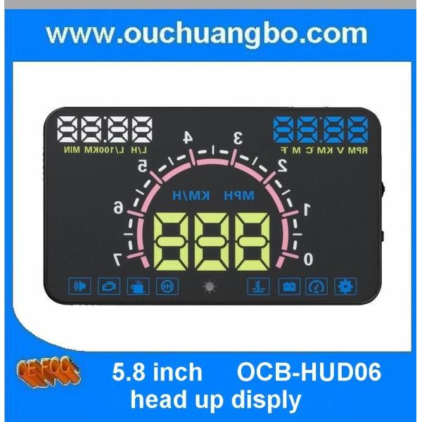 China Ouchuangbo 5.8 inch hud head up diplay with OBD2 Interface Plug & Play ES350 Vehicle-Mounted Speeding Warning Alarm factory