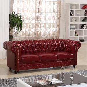 China High Grade Hotel Bedroom Furniture Leather Sofa for Reception Customized Color factory
