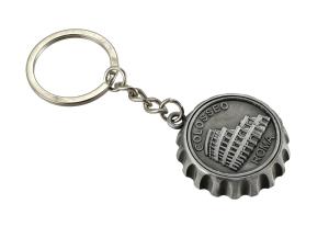 China Matt Gun Bottle Cap Keychain Iron Personalized Bottle Opener Keychain factory