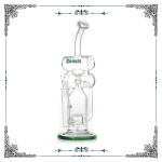 Glass Recycler 12 Inches Honeycomb Perc Bubbler Recycler Bongs Smoking