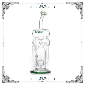 China Glass Recycler 12 Inches Honeycomb Perc Bubbler Recycler Bongs Smoking factory