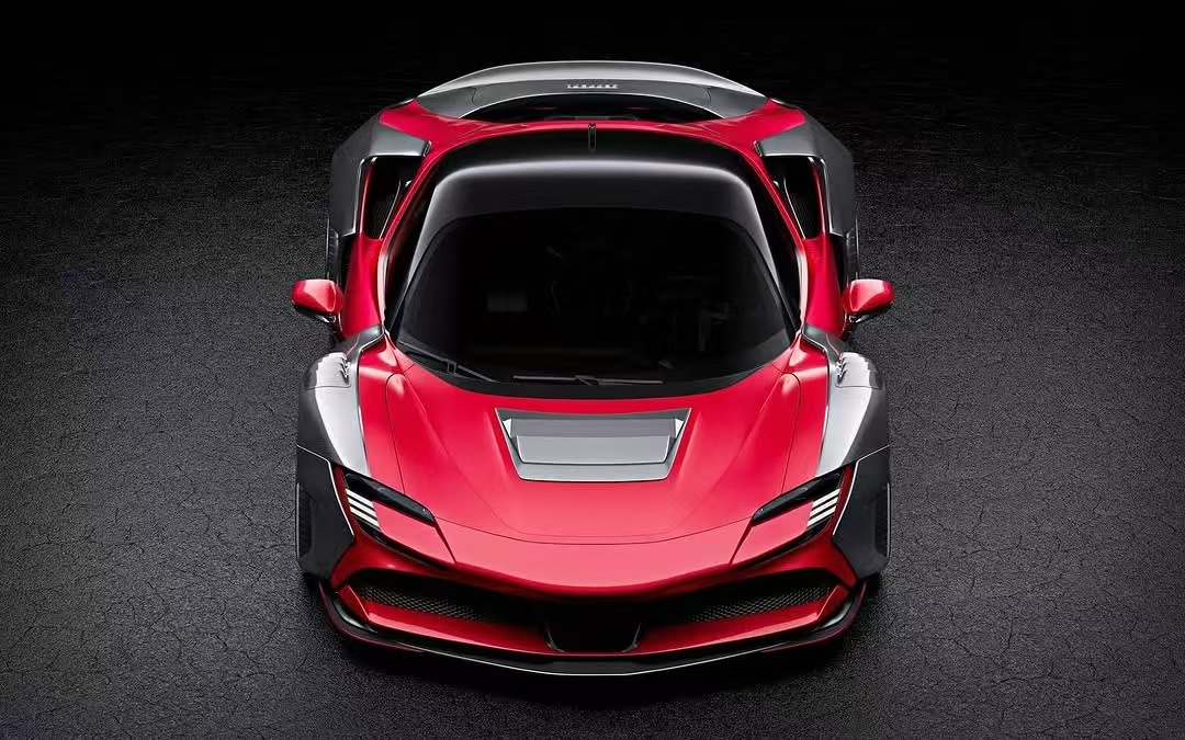 SF90 Ferrari Carbon Body Kit 2021 Widebody Kits ZE Style Wheel Arch
