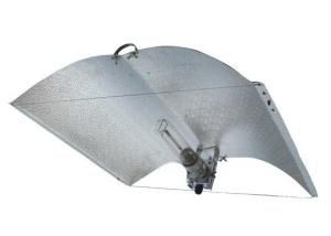 China Optional Size Grow Light Reflector , Adjustable Wing Reflector For Plant Grow Lighting factory