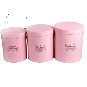 Luxury Custom Made Round Cardboard Boxes for Roses Packaging Accepting Custom