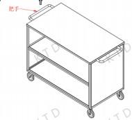 China 6&quot; Silent Casters KUTED Transport Trolley High Capacity Kraftpaper Storage 150kg Load factory