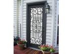 Professional Wrought Iron And Glass Entry Doors For Building Sound Insulation