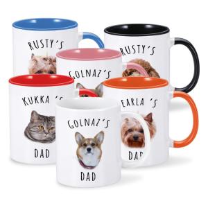 China Custom Dog Photo Mugs Ceramic Coffee Cup With Picture 330ml 11OZ Juice Beer Mug factory