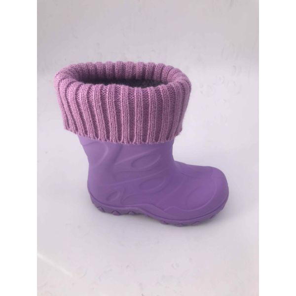 Slip Resistant TPR Kids Rain Boots Lightweight With Warm Knits Customized Colors