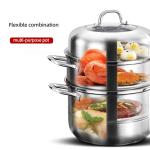 Hot Selling OEM Kitchen Cookware Cooking Pot 2 layer Kitchenware Soup Pot