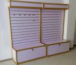 Easy Assembly Mobile Cell Phone Accessories Display Stand Wood / Metal Material