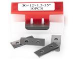 100% Tungsten Carbide Woodturning Tools 10pcs 30×12×1.5mm-35°