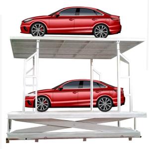 China Two Car Garage Scissor Lift Motorized Hydraulic Car Platform Lift factory