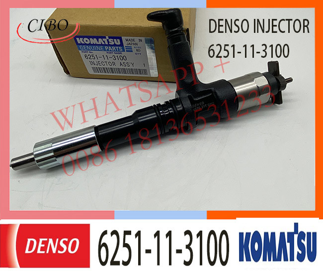PC400-8 PC450-8 Excavator 6D125 Engine Fuel Injector 6251-11-3100 095000-6070