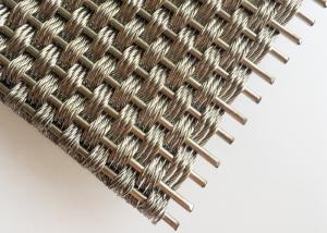 China Decorative 5.5mm Architectural Steel Mesh Flexible Metal Woven For Column Covers factory