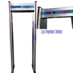 China Stainless Steel Walk Through Metal Detector , Body Temperature Scanner MCD-200R factory