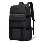 Retro Large Capacity Outdoor Travel Bags Mens Canvas Laptop Backpack 56-77 Litre