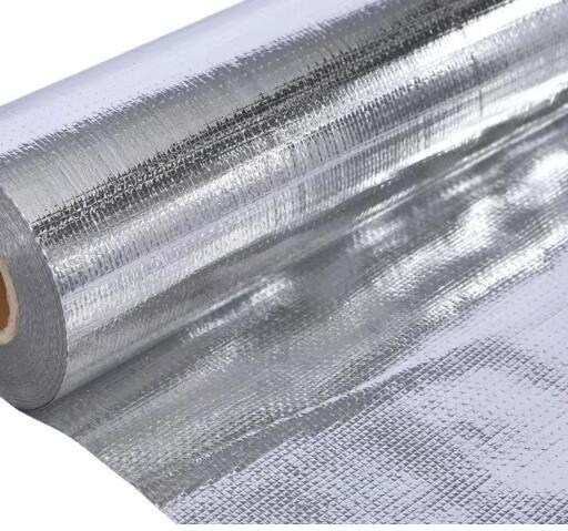 Single Or Double Reflective Woven Fabric Aluminum Foil Backed Woven Fabric Heat