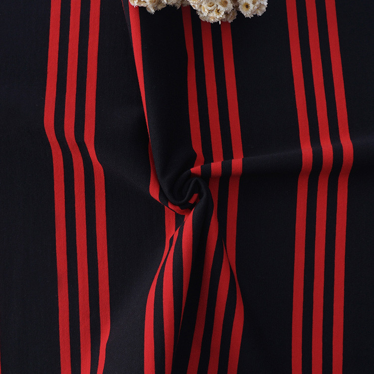 Breathable And Comfortable And Fashionable Healthy Striped Knit Fabric For T-Shirt