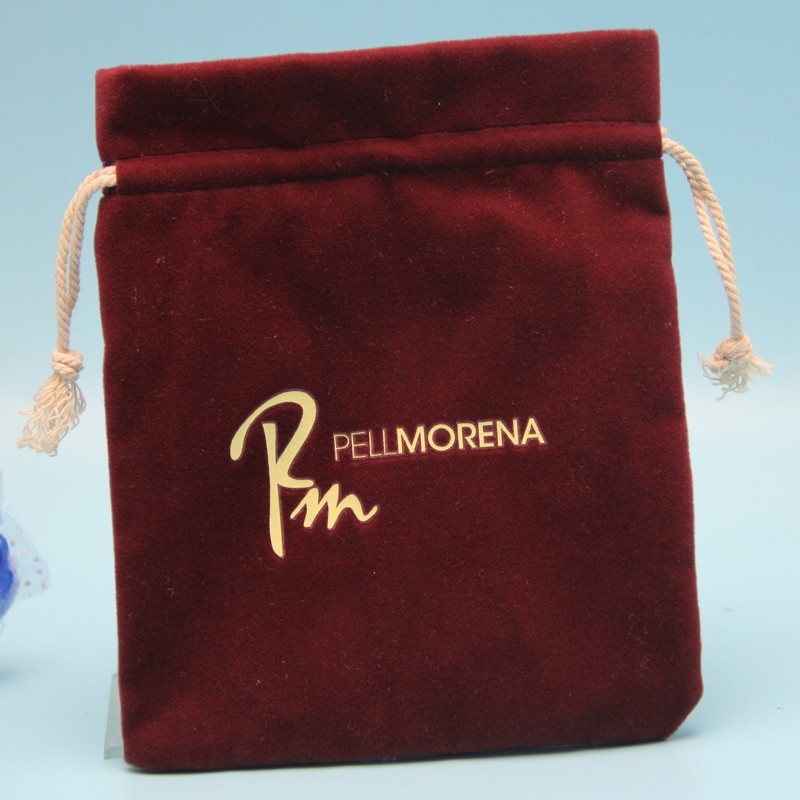 Colorful Custom Printed Logo 10x15cm Velvet Gift Pouches
