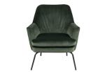 Navy Blue Fabric Furniture Accent Chairs With Black Legs