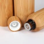 15ml 30ml 50ml Empty Bamboo Cosmetic Essential Oil Glass Bottle Screaw Cap