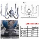 Chrome Pool Fountain Accessories 1.5" DN40 Rotating Nozzle