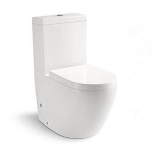 China Sanitary Ware Ceramic Washdown Two piece Toilet with 10cm/4inch diameter outlet Toilets factory