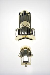 China Plastic Corner Casket Hardware Kit 11# Shining Gold Color Delicate Surface factory