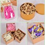 OEM Pink Shredded Tissue Paper Weight 17gsm Crinkle Wrapping Paper