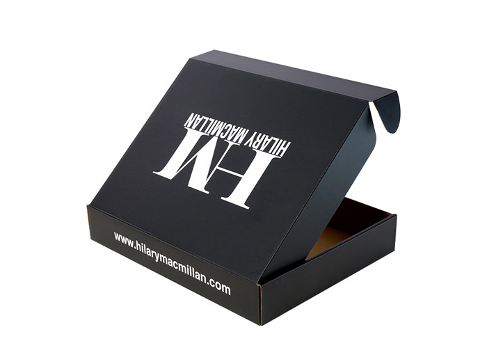 Black Gift Custom Printed Boxes , Corrugated Paper Custom Cardboard Boxes