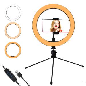 China 6.3 Inch Selfie Led Circle Light Stand Dimmable For Youtuber Video factory