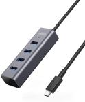 4Port Aluminum USB C Multiport Adapter For MacBook Pro FCC
