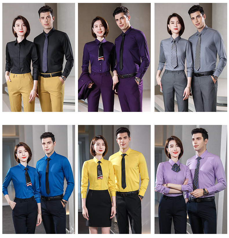 Short/Long Sleeve Men's and Women's Casual Shirt with Viscose/Polyester/Spandex Fabric
