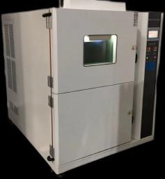 China 27 Liters Small Size Thermal Shock Test Chamber -55C~+150C With 300W Heat Load/5kg Aluminum Ingot factory
